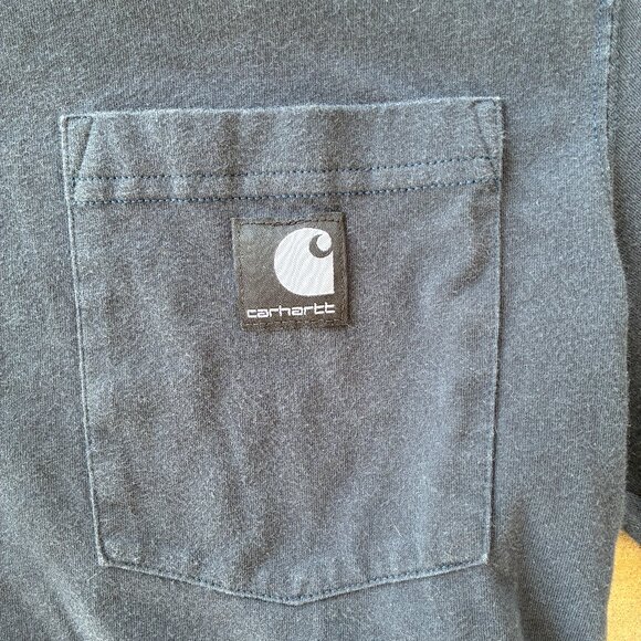 Carhartt performance pocket T-shirt Navy Medium - Picture 2 of 4